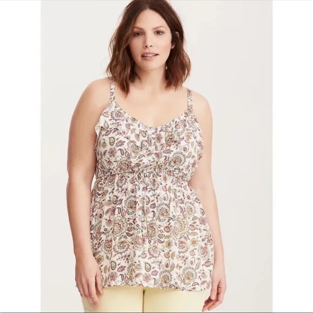 Women’s Plus Size 2x 18/20 Torrid Paisley Babydoll Tank NWT